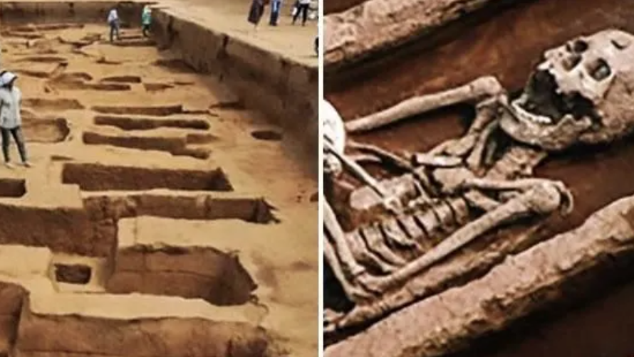 Unearthed Wonders: 5,000-Year-Old Egyptian Tomb Yields Two 30-Foot Giant Skeletons