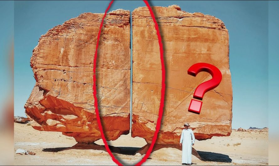 How Was the Al Naslaa Rock Formation Split Into Two?