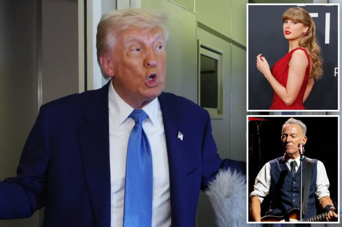 Trump Blasts NJ Icons Taylor Swift and Bruce Springsteen Amid Garden State Woes